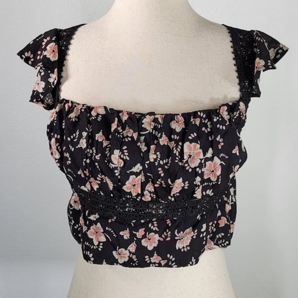 FREE PEOPLE bijou floral crop top Sz 12 NEW - Picture 3 of 10